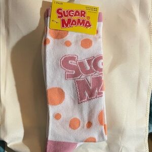 Sugar Mama Long Polka Dot Socks, Shoe size 6-12 NWT
